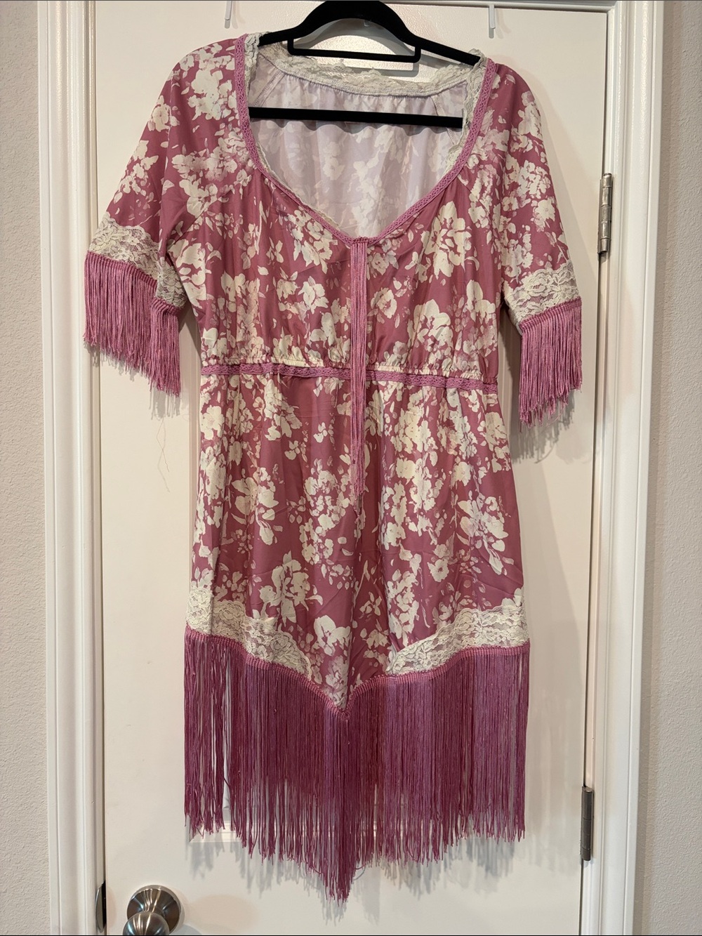 Light Pink Floral Dress with Branded Tag